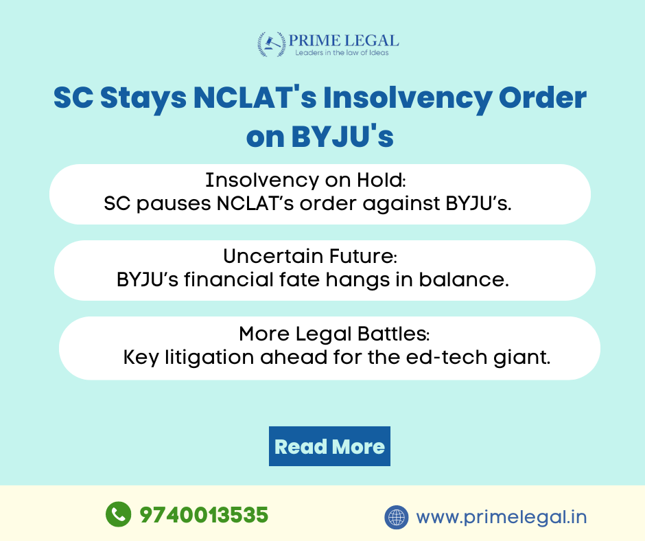 SC Stays NCLAT's Insolvency Order on BYJU's facebook