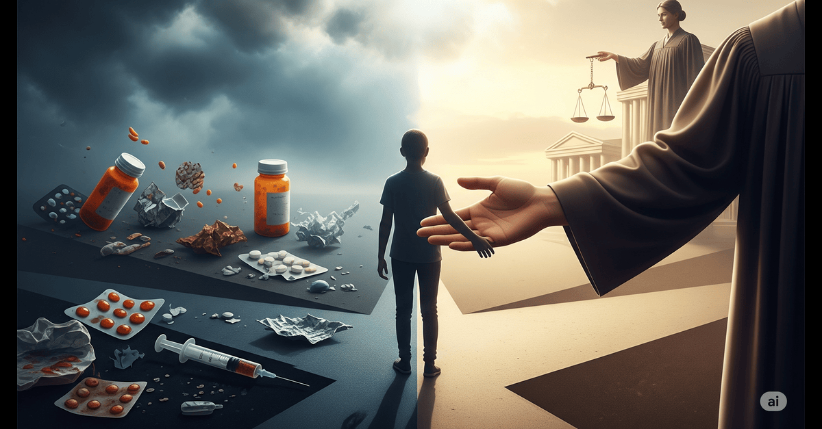 DRUG ABUSE AMONG JUVENILES AND THE ROLE OF THE JUSTICE SYSTEM