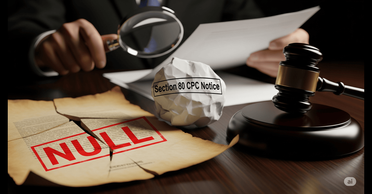 Failure to Serve Section 80 CPC Notice Renders Decree a Nullity, Says SC; Executing Court Obliged to Examine