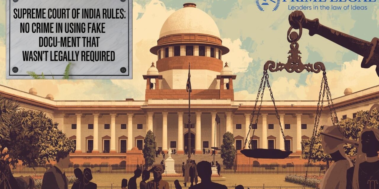 “Supreme Court Rules: No Crime in Using Fake Document That Wasn’t Legally Required”