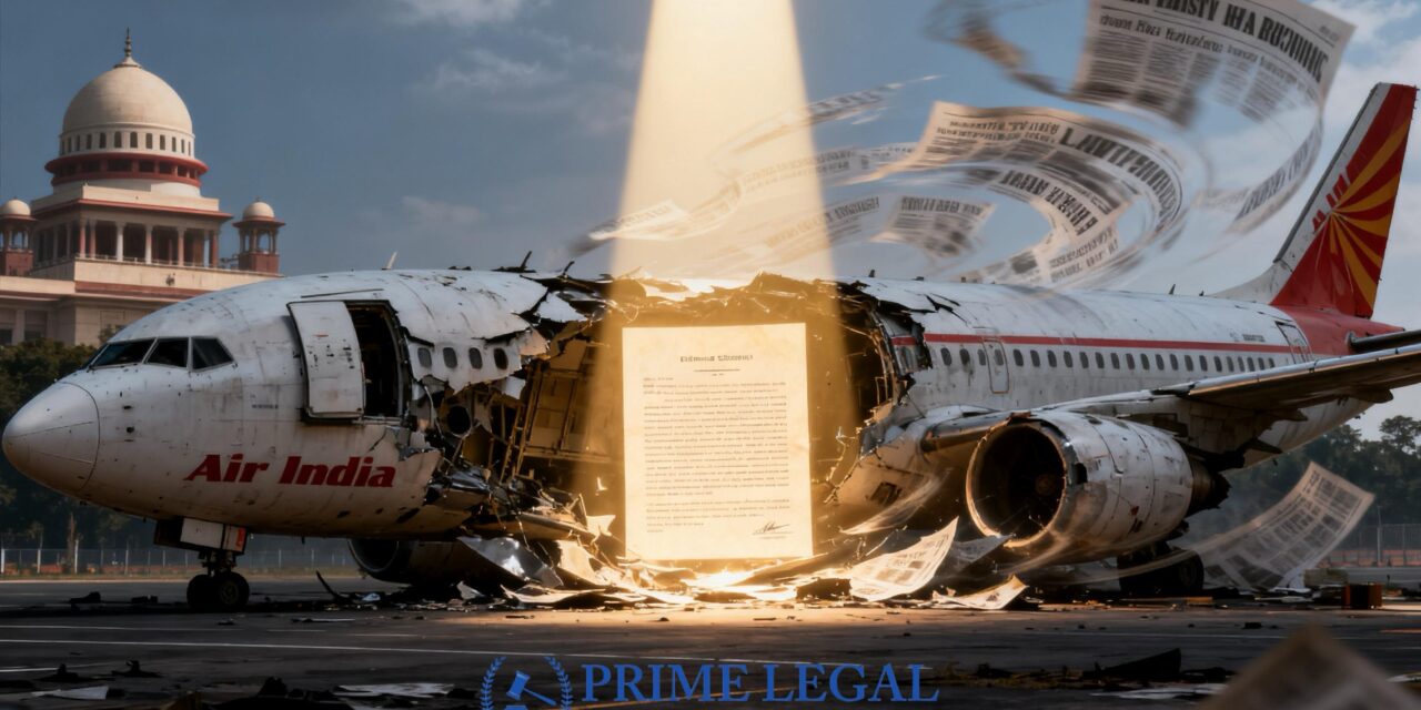 Supreme Court Issues Notice for Independent Air India Crash Probe, Condemns Premature Pilot Error Claims
