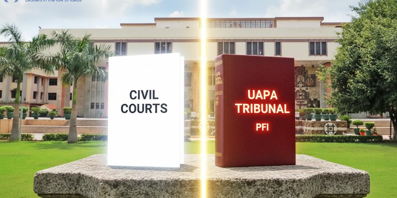 Delhi High Court Defines UAPA Tribunal Jurisdiction: Fundamental Distinction from Civil Courts Established in PFI Case