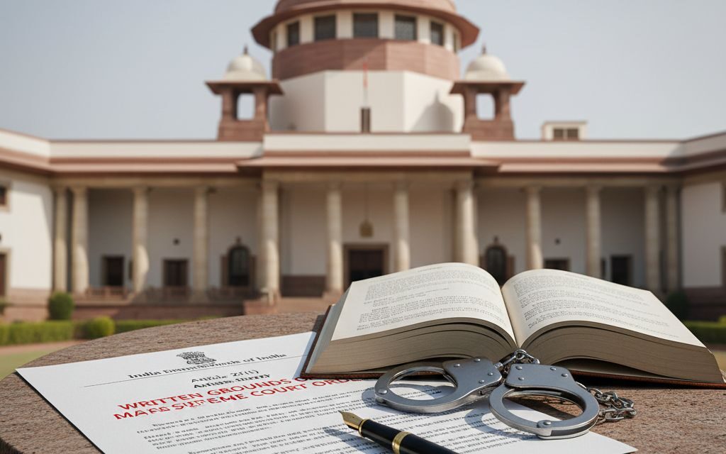 Grounds of Arrest Must Be in Writing, Rules Supreme Court Under Article 22(1)