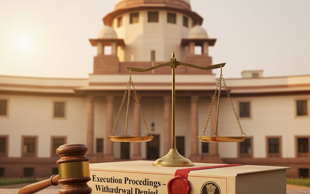 Supreme Court Reinforces Discipline in Execution Proceedings: No Withdrawal or Refiling Without Just Cause