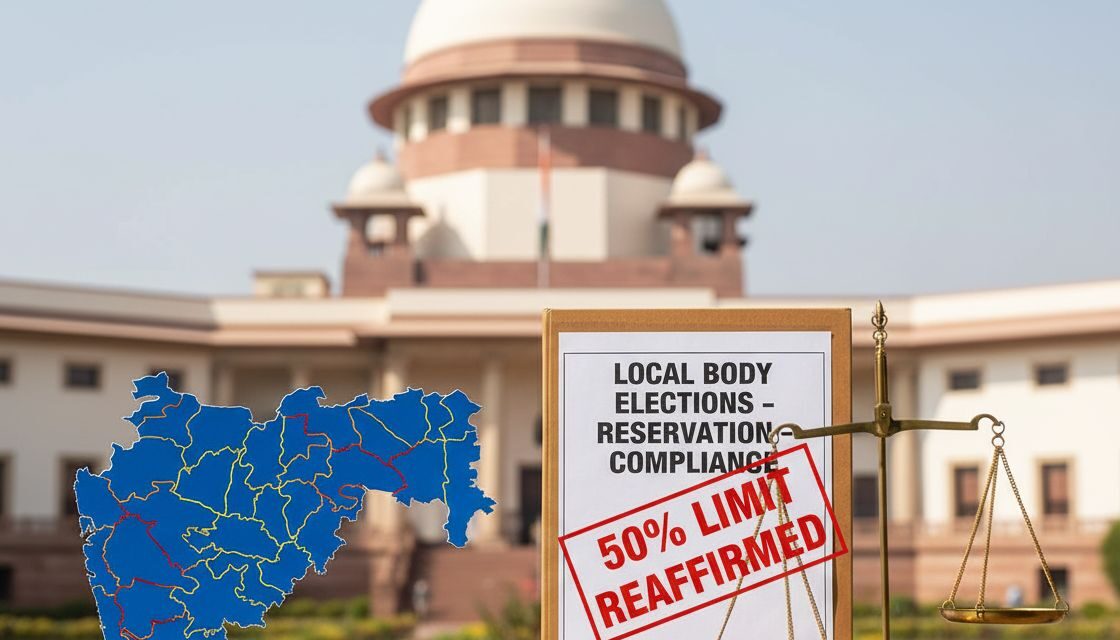 SUPREME COURT REAFFIRMS 50% RESERVATION LIMIT; SAYS OFFICERS MISCONSTRUED DIRECTIONS IN MAHARASHTRA LOCAL BODY ELECTIONS
