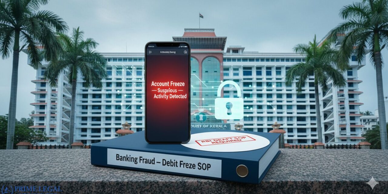 KERALA HIGH COURT ISSUES GUIDELINES ALLOWING IMMEDIATE DEBIT FREEZE ON SUSPICIOUS ACCOUNTS; DIRECTS RBI TO FORMULATE SOP