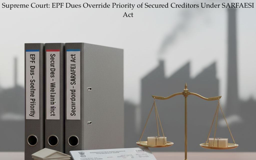 Supreme Court: EPF Dues Override Priority of Secured Creditors Under SARFAESI Act