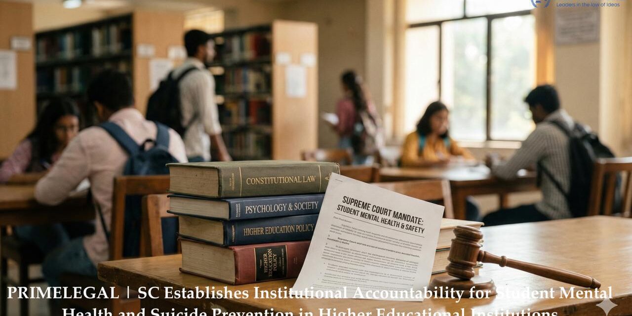 PRIMELEGAL | SC Establishes Institutional Accountability for Student Mental Health and Suicide Prevention in Higher Educational Institutions