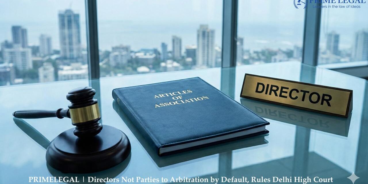 PRIMELEGAL | Directors Not Parties to Arbitration by Default, Rules Delhi High Court