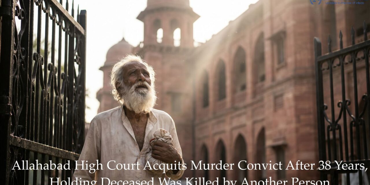 Allahabad High Court Acquits Murder Convicts After 38 years, Holding Deceased Was Killed by Another Person