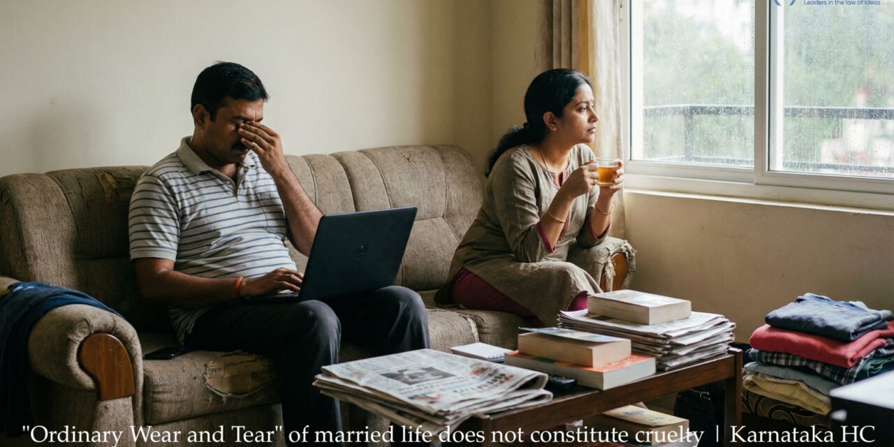 Karnataka High Court: “Ordinary Wear and Tear” of Marriage Not Cruelty Under Section 498A