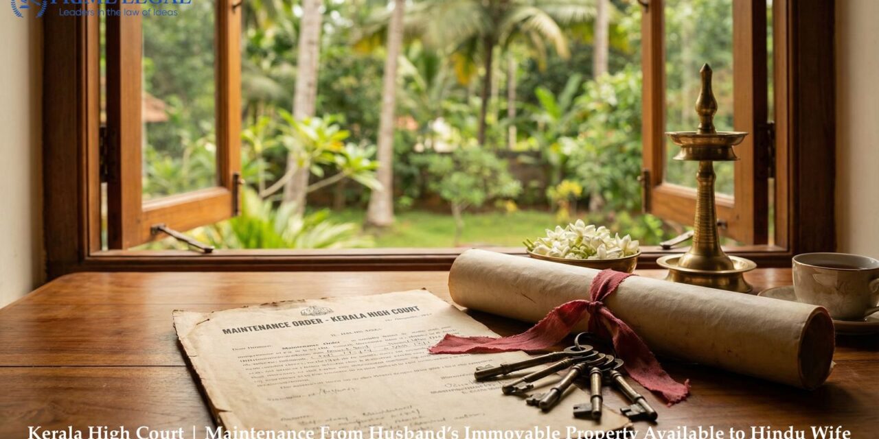 Kerala High Court Maintenance from Husband’s Immovable Property Available to Hindu Wife