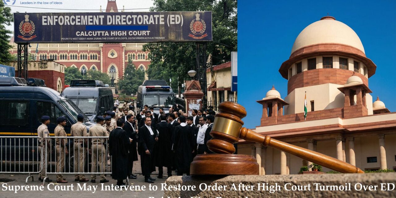 Supreme Court may intervene to restore the order after High Court turmoil Over ED raids in West Bengal