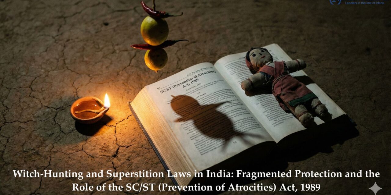 PRIMELEGAL | Witch-Hunting and Superstition Laws in India: Fragmented Protection and the Role of the SC/ST (Prevention of Atrocities) Act, 1989