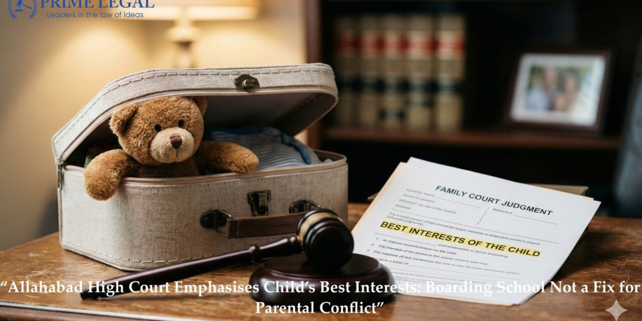 Allahabad High Court Emphasises Child’s Best Interests: Boarding School Not a Fix for Parental Conflict