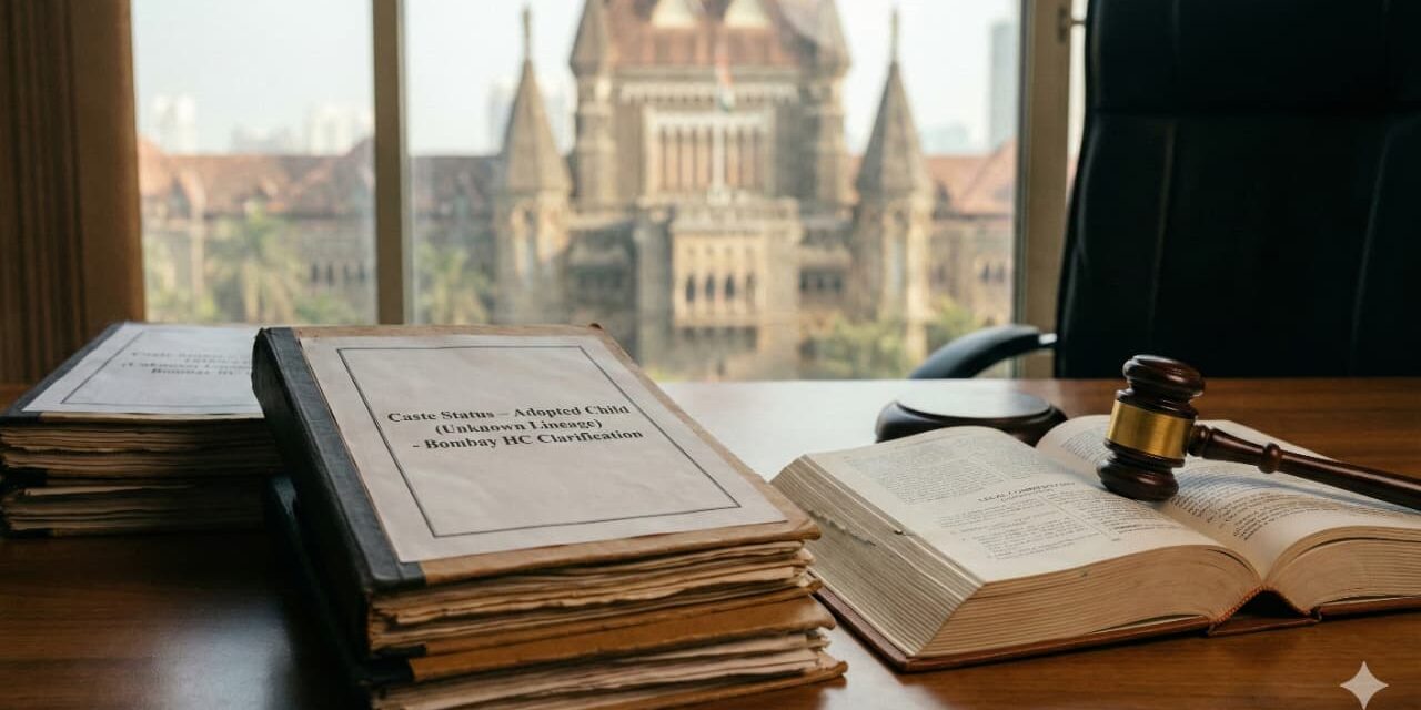 PRIMELEGAL | Determining Caste Status of Adopted Children With Unknown Lineage – Bombay HC Clarifies