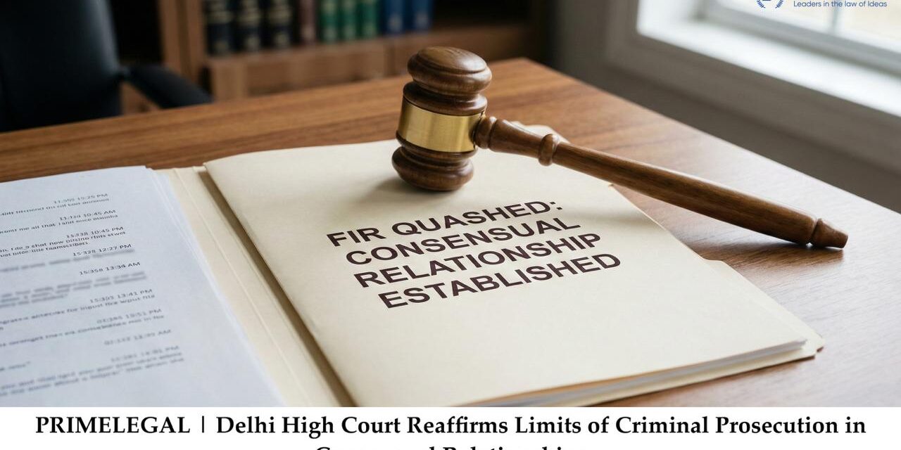 Delhi High Court Reaffirms Limits of Criminal Prosecution in Consensual Relationships