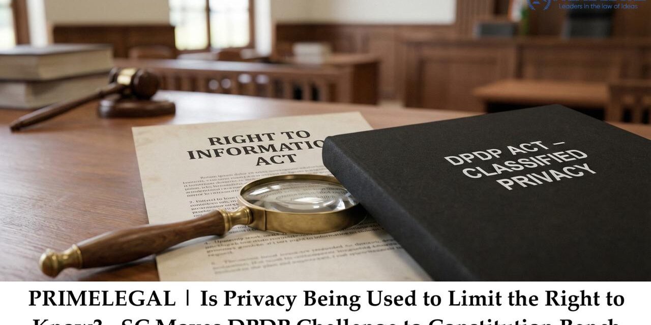 Is Privacy Being Used to Limit the Right to Know? – SC Moves DPDP Challenge to Constitution Bench