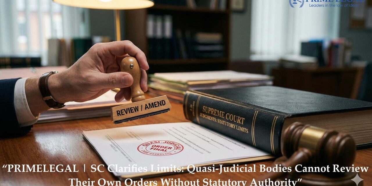 Supreme Court Clarifies Limits: Quasi-Judicial Bodies Cannot Review Their Own Orders Without Statutory Authority