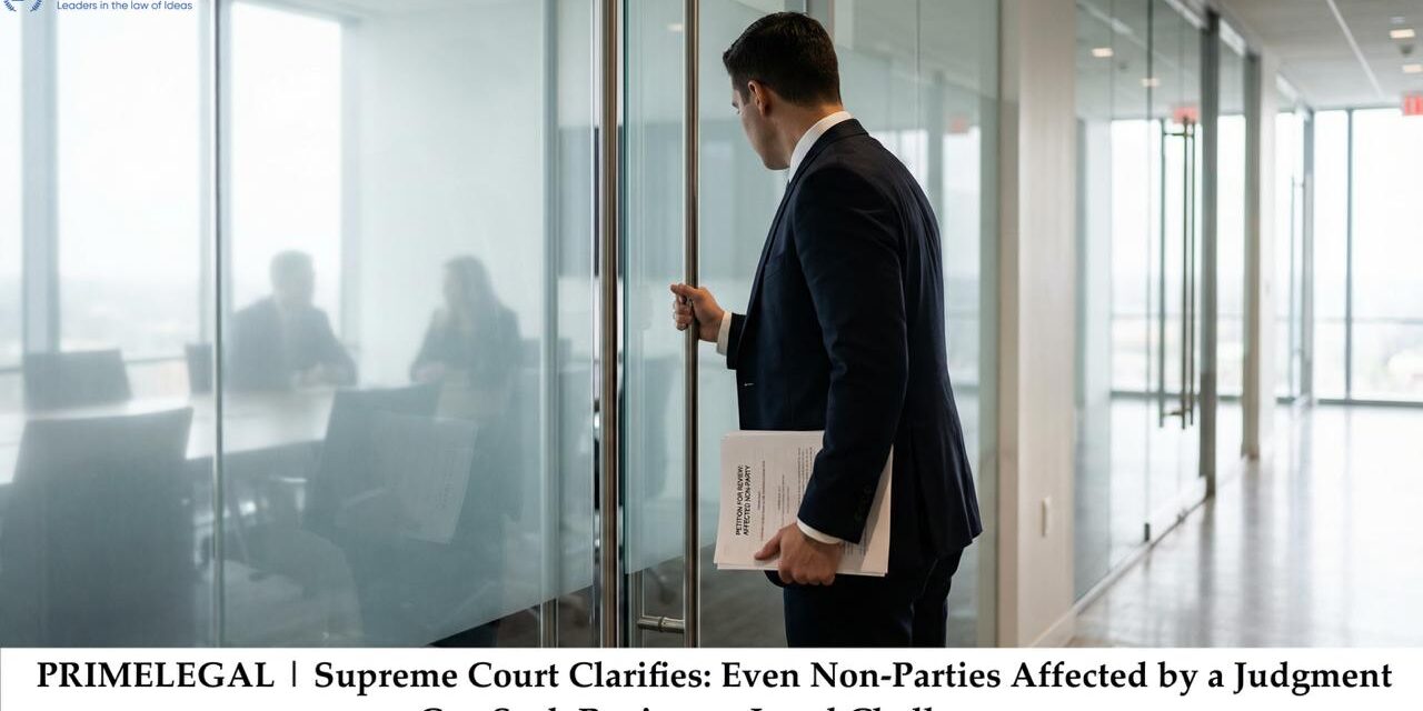 PRIMELEGAL | Supreme Court Clarifies: Even Non-Parties Affected by a Judgment Can Seek Review or Legal Challenge