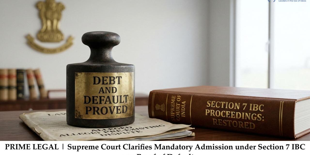 Supreme Court Clarifies Mandatory Admission under Section 7 IBC upon Proof of Default