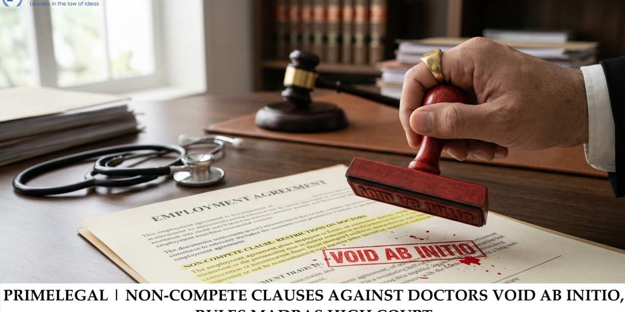 NON-COMPETE CLAUSES AGAINST DOCTORS VOID AB INITIO, RULES MADRAS HIGH COURT IN MAJOR EMPLOYMENT LAW DECISION