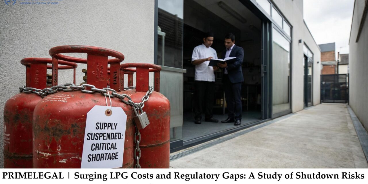 PRIME LEGAL | Surging LPG costs and regulatory gaps : A study of shutdown risks in India’s restaurant sector