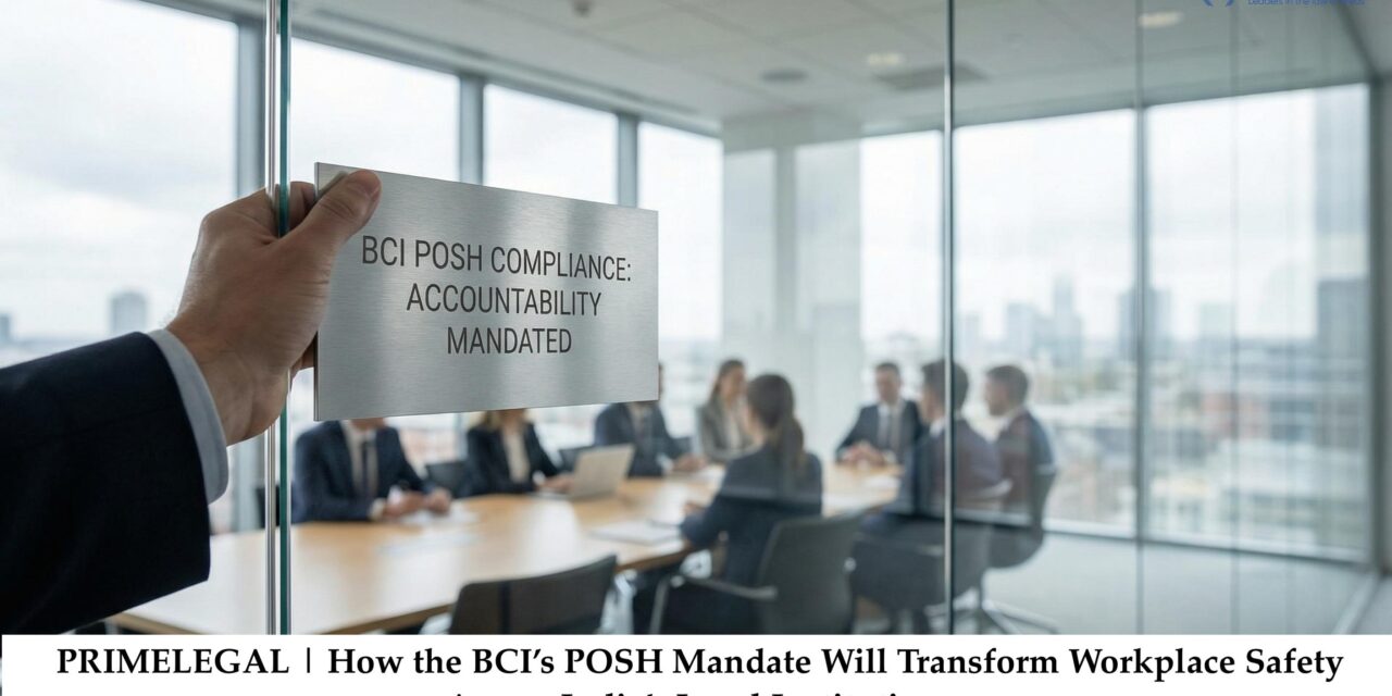 PRIMELEGAL | How the BCI’s POSH Mandate Will Transform Workplace Safety Across India’s Legal Institutions