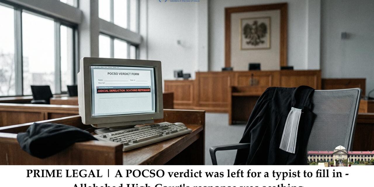 PRIME LEGAL | A POCSO verdict was left for a typist to fill in – Allahabad High Court’s response was scathing