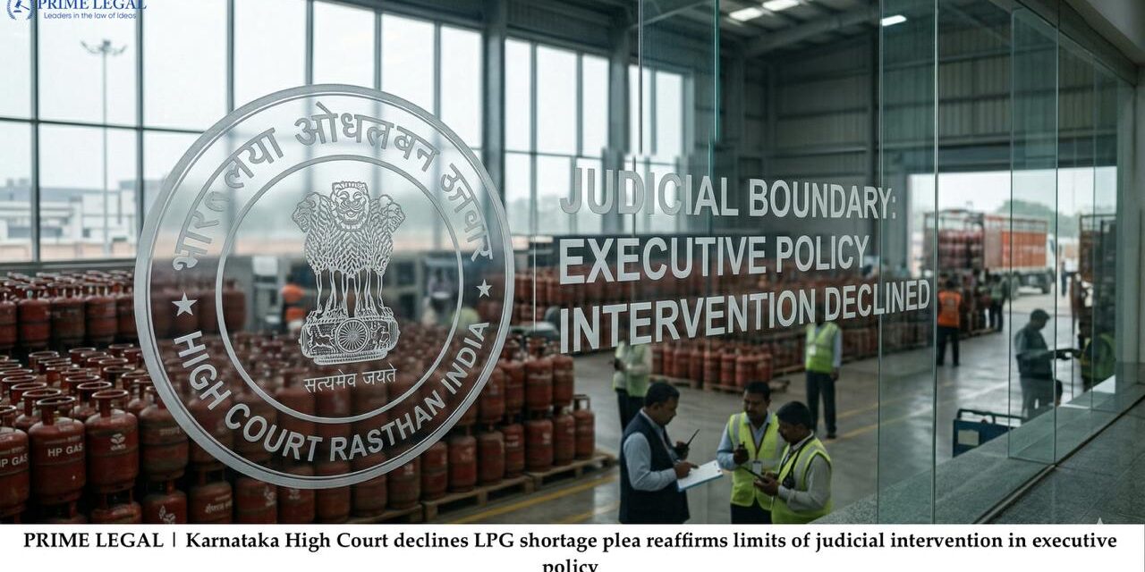 PRIME LEGAL | Karnataka High Court declines LPG shortage plea reaffirms limits of judicial intervention in executive policy