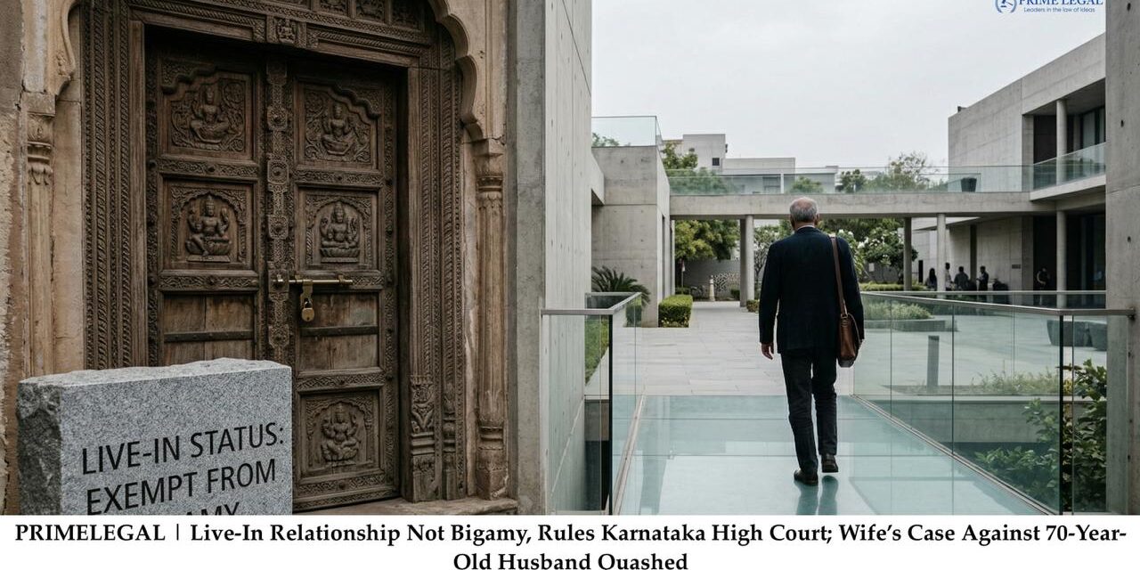 PRIMELEGAL | Live-In Relationship Not Bigamy: Karnataka High Court Quashes the Proceeding