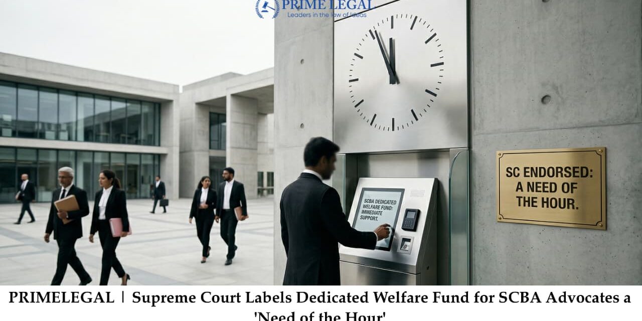 PRIMELEGAL | Supreme Court Labels Dedicated Welfare Fund for SCBA Advocates a ‘Need of the Hour’
