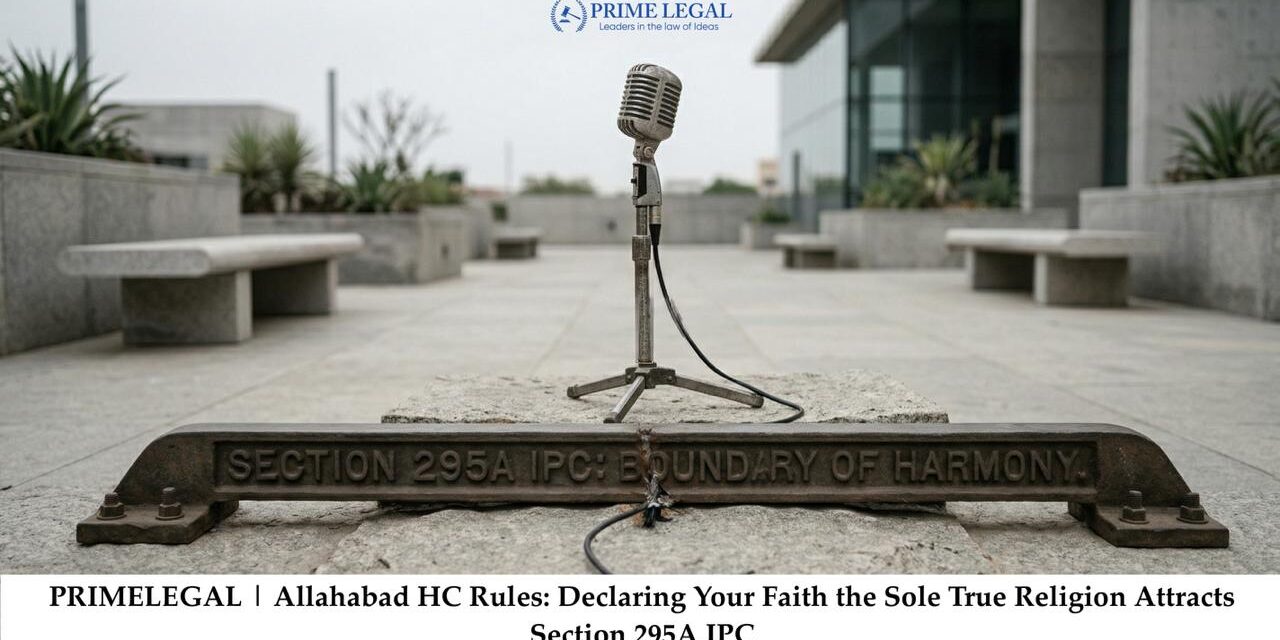 PRIME LEGAL | Allahabad High Court rules: declaring your faith the sole true religion. Section 295A of IPC