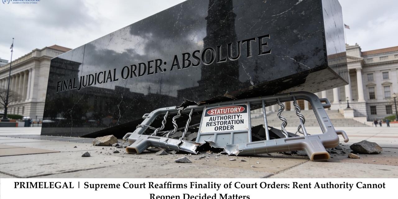 PRIME LEGAL |  Supreme Court Reaffirms Finality of Court Orders: Rent Authority Cannot Reopen Decided Matters