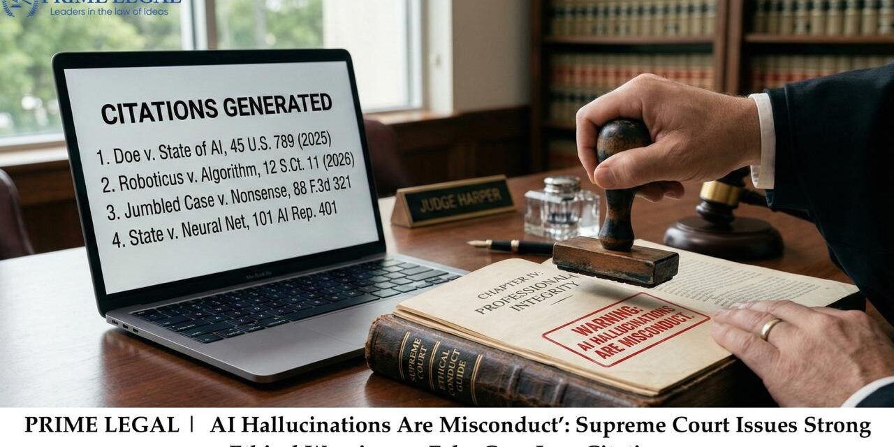 AI Hallucinations Are Misconduct’: Supreme Court Issues Strong Ethical Warning on Fake Case Law Citation