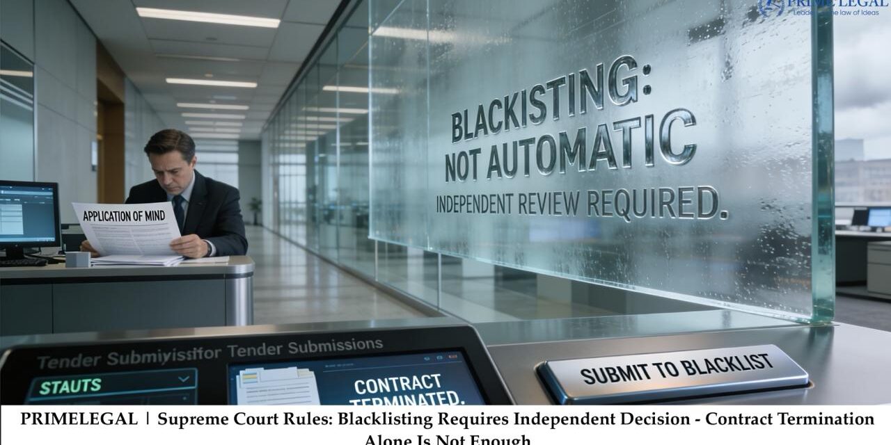 PRIMELEGAL | Supreme Court Rules: Blacklisting Requires Independent Decision – Contract Termination Alone Is Not Enough