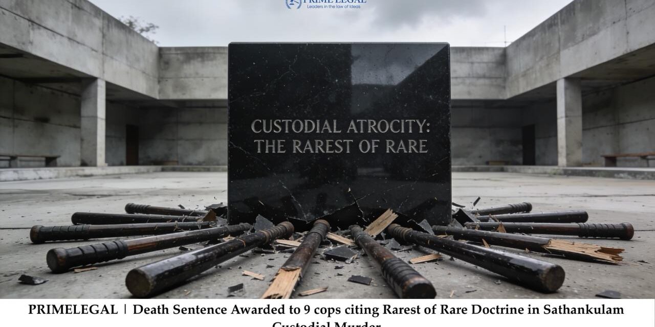 PRIMELEGAL | Death Sentence Awarded to 9 cops citing Rarest of Rare Doctrine in Sathankulam Custodial Murder