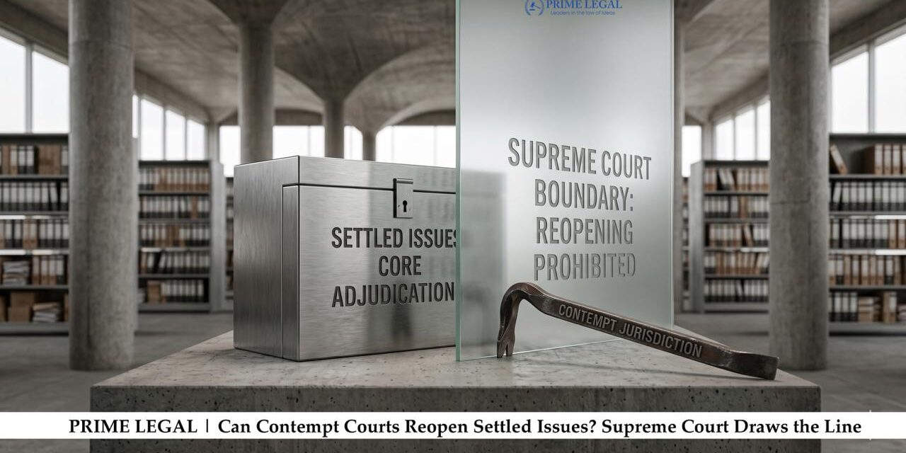 PRIME LEGAL | Can Contempt Courts Reopen Settled Issues? Supreme Court Draws the Line