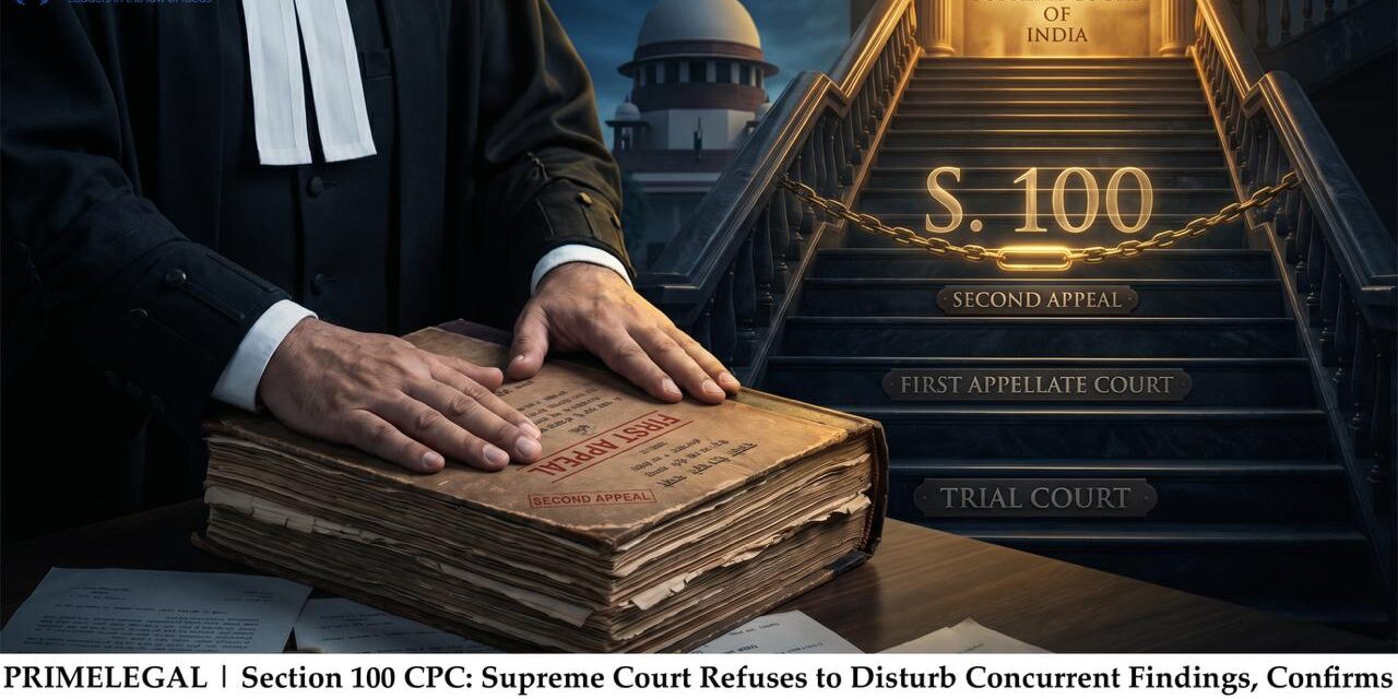 PRIME LEGAL | Section 100 CPC: Supreme Court Refuses to Disturb Concurrent Findings, Confirms Specific Performance & Lis Pendens Rule