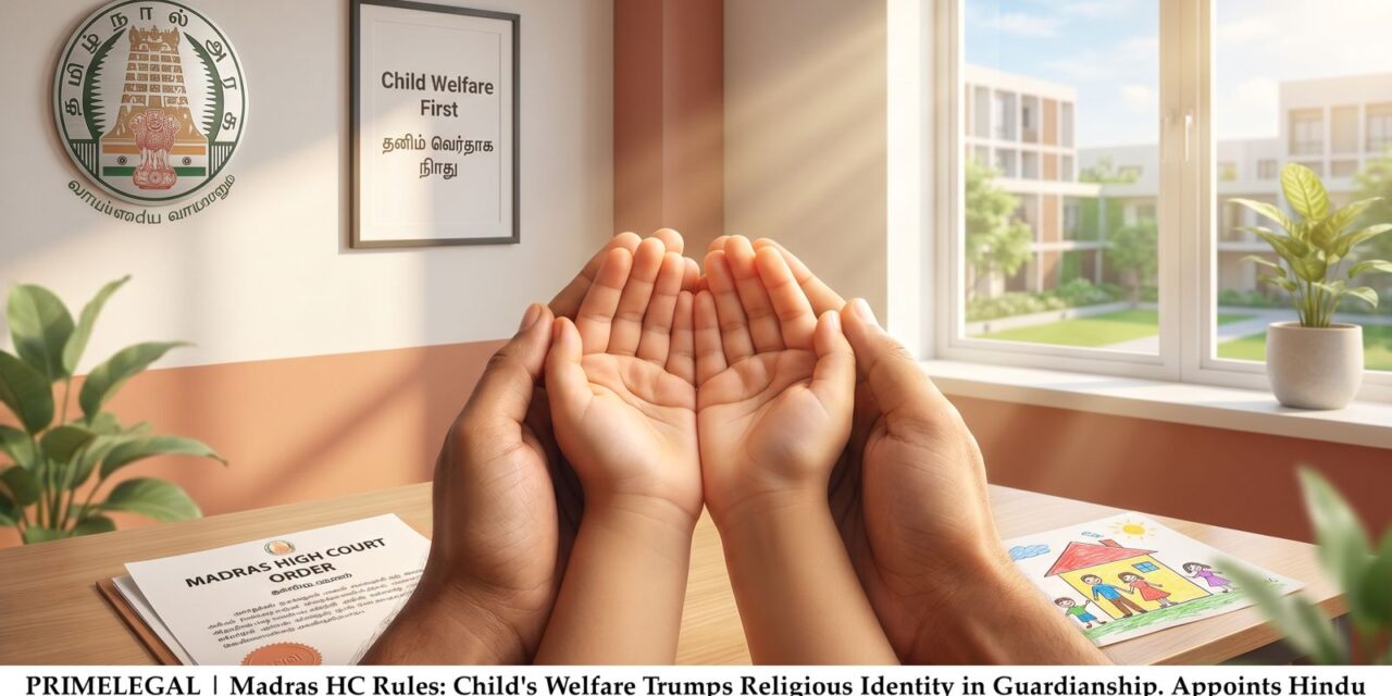 PRIME LEGAL | Madras HC Rules: Child’s Welfare Trumps Religious Identity in Guardianship. Appoints Hindu Couple for Muslim Child