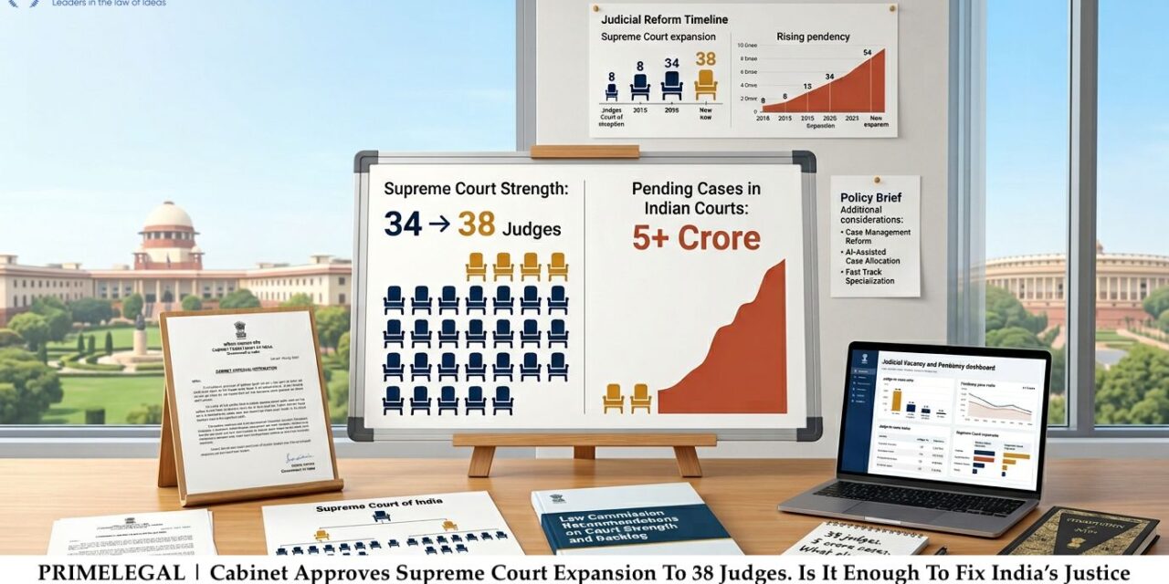 PRIME LEGAL | Cabinet Approves Supreme Court Expansion To 38 Judges. Is It Enough To Fix India’s Justice Backlog?
