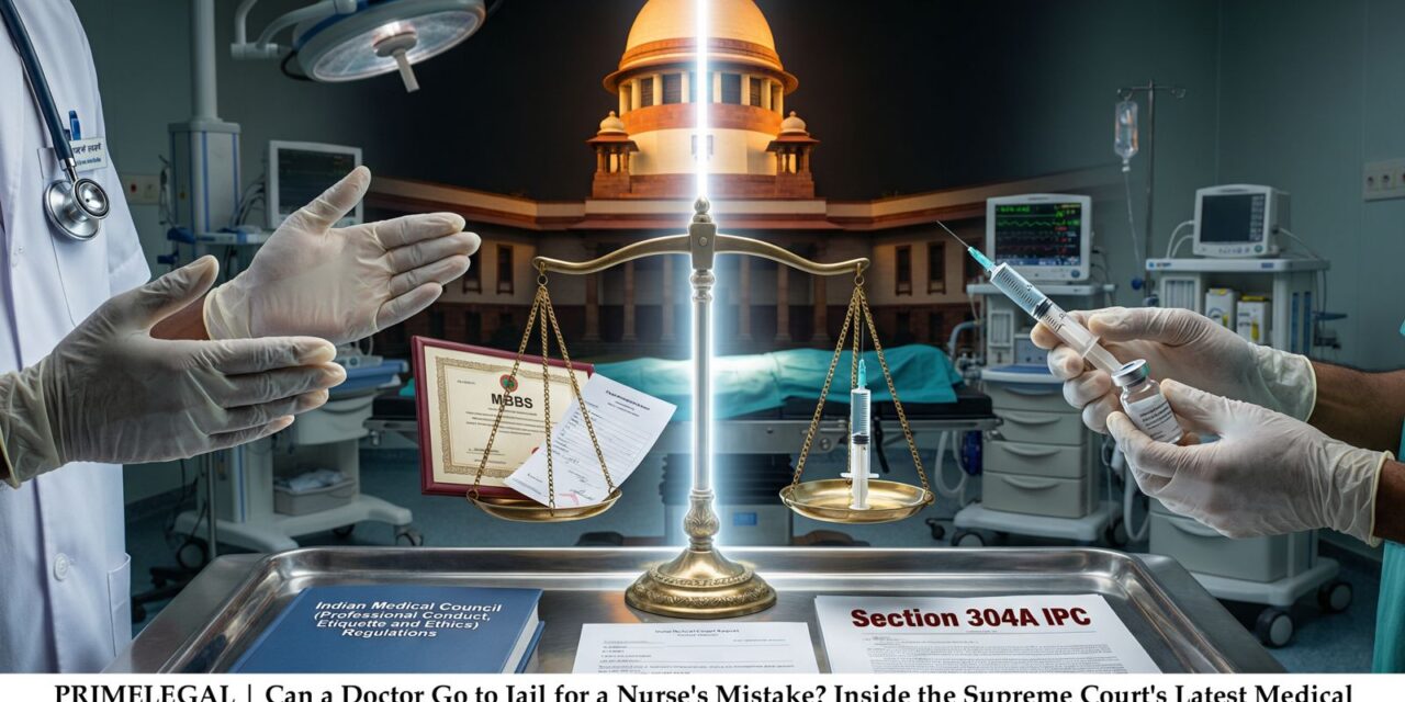 PRIME LEGAL | Can a Doctor Go to Jail for a Nurse’s Mistake? Inside the Supreme Court’s Latest Medical Negligence Verdict