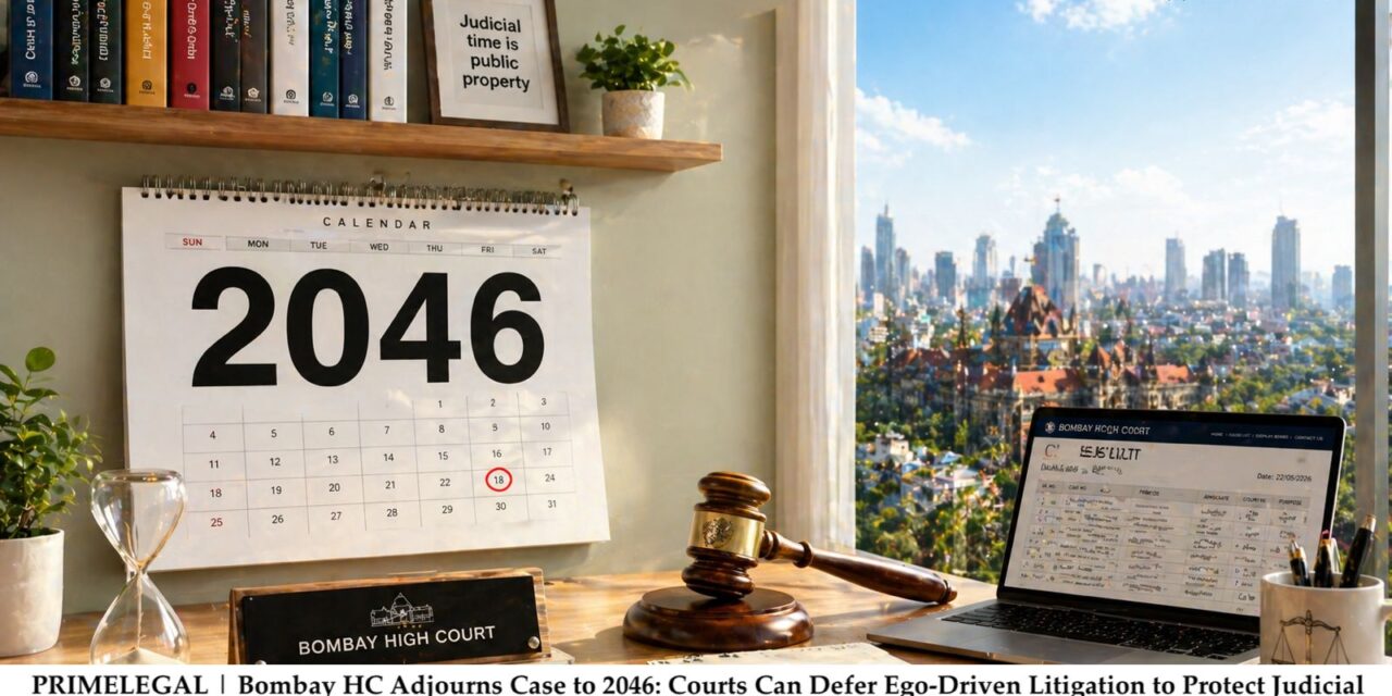 PRIME LEGAL | Bombay HC Adjourns Case to 2046: Courts Can Defer Ego-Driven Litigation to Protect Judicial Resources