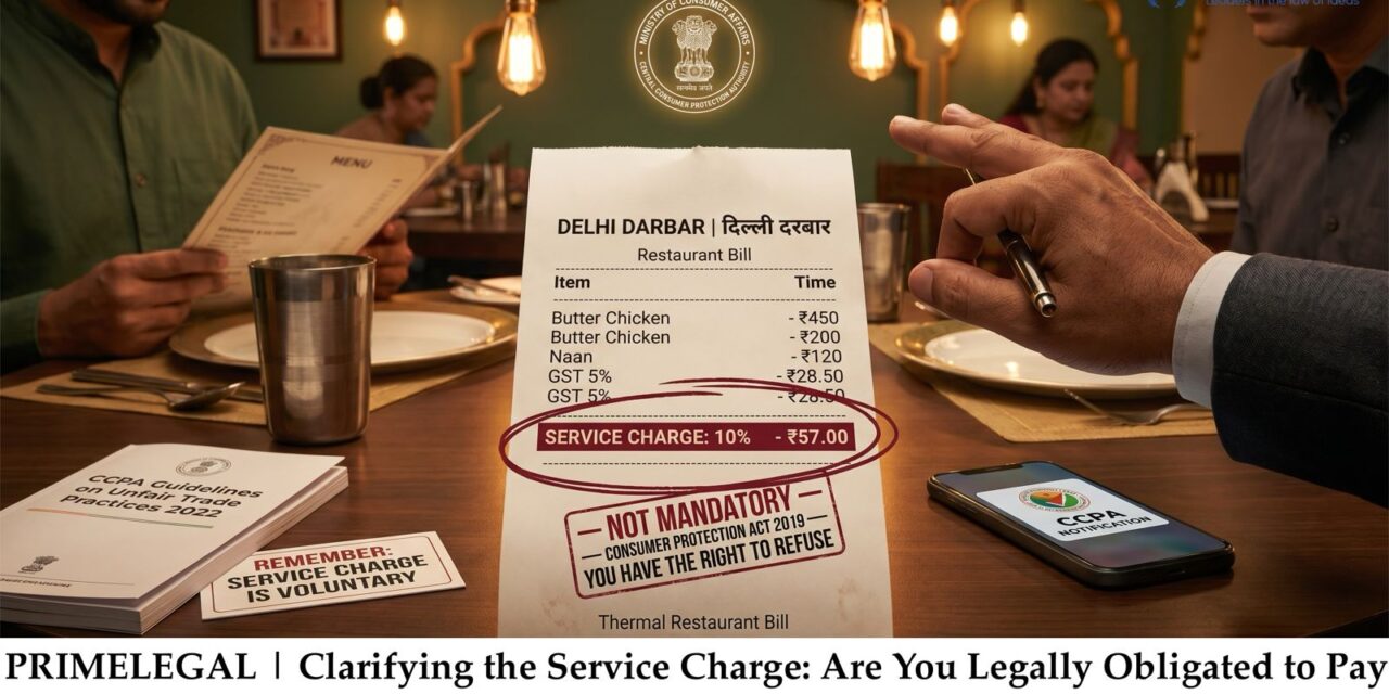 PRIME LEGAL | Clarifying the Service Charge: Are You Legally Obligated to Pay It?