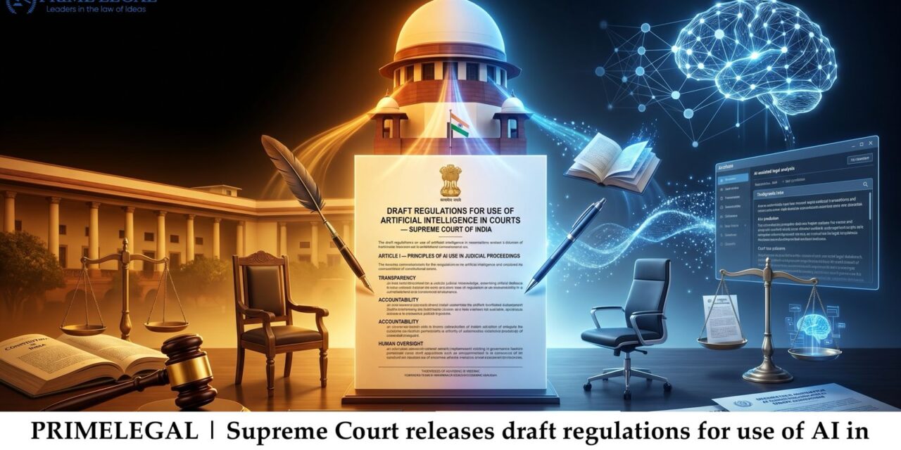 PRIME LEGAL | Supreme Court releases draft regulations for use of AI in courts