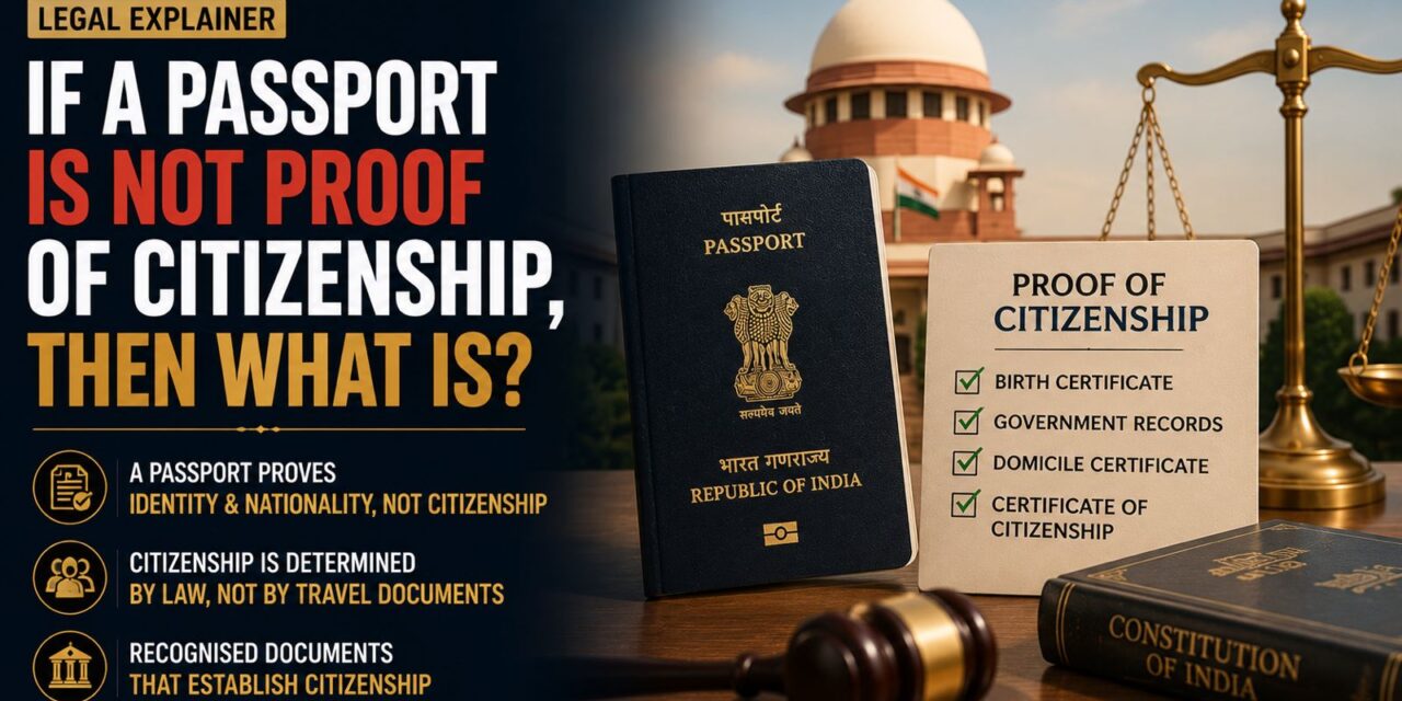PRIME LEGAL | Legal Explainer: If a passport is not proof of citizenship, then what is?