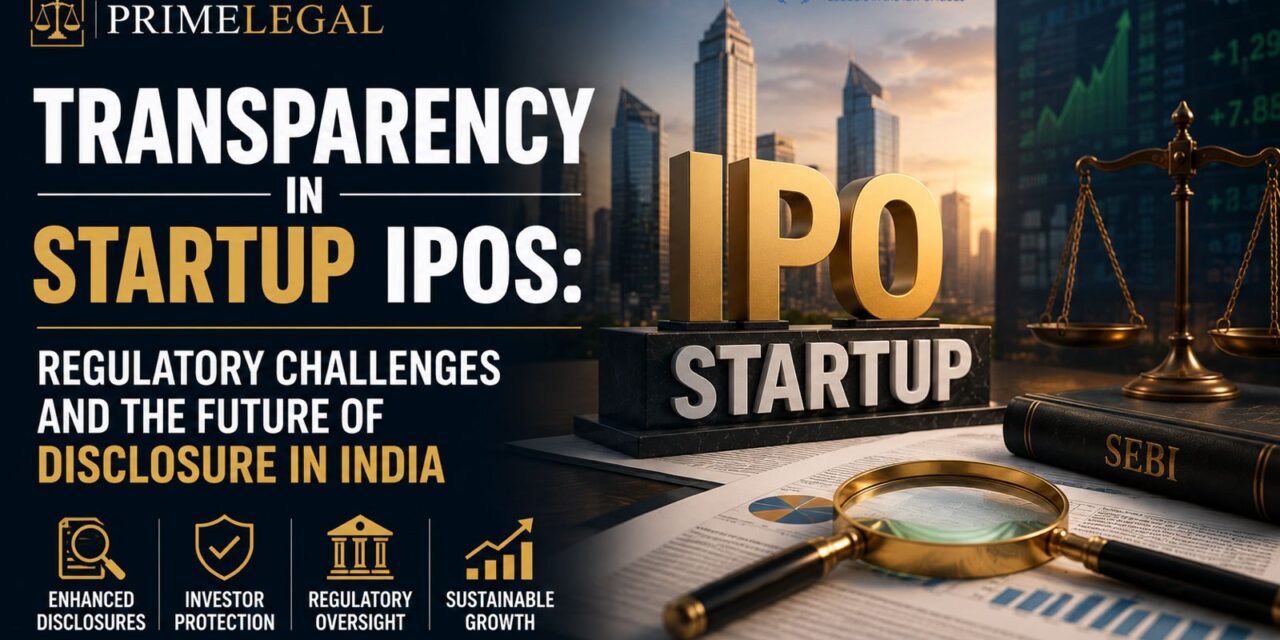 PRIME LEGAL | Transparency in Startup IPOs: Regulatory Challenges and the Future of Disclosure in India 