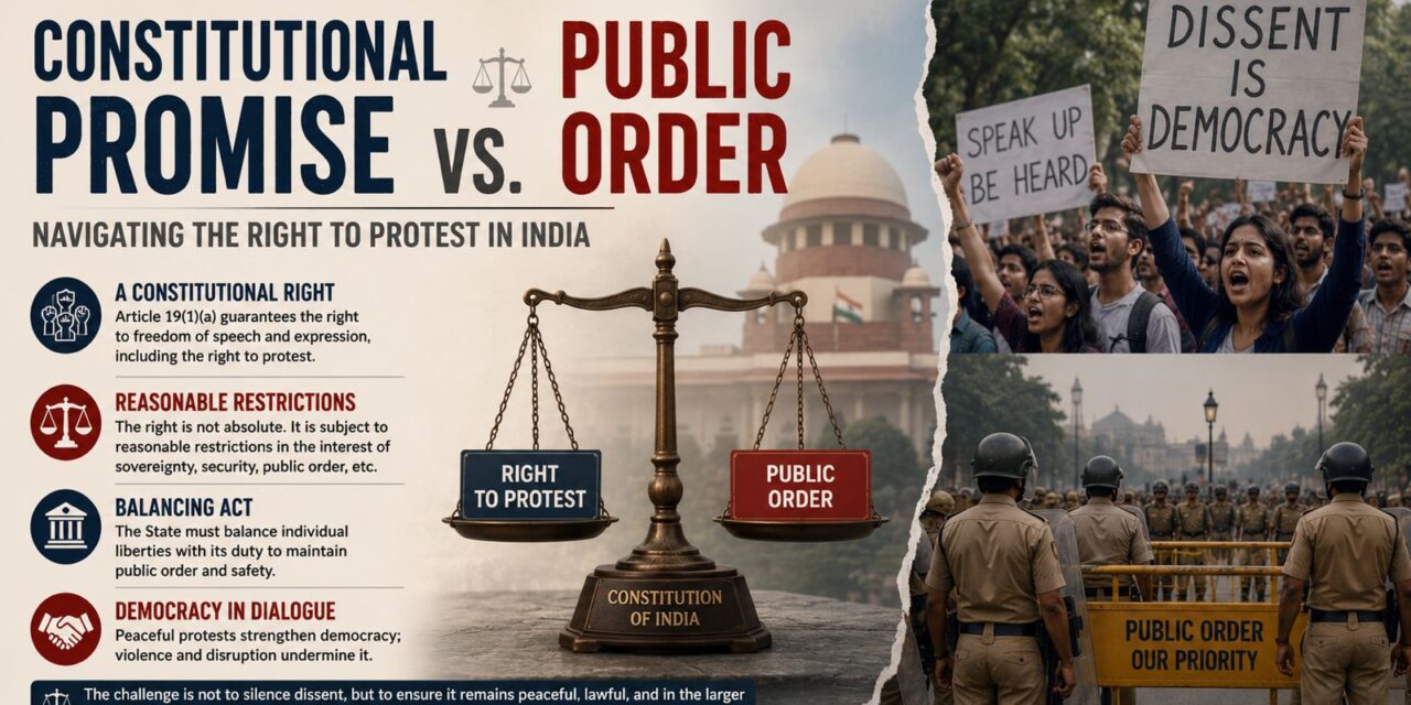 PRIME LEGAL | Constitutional Promise vs. Public Order: Navigating the Right to Protest in India