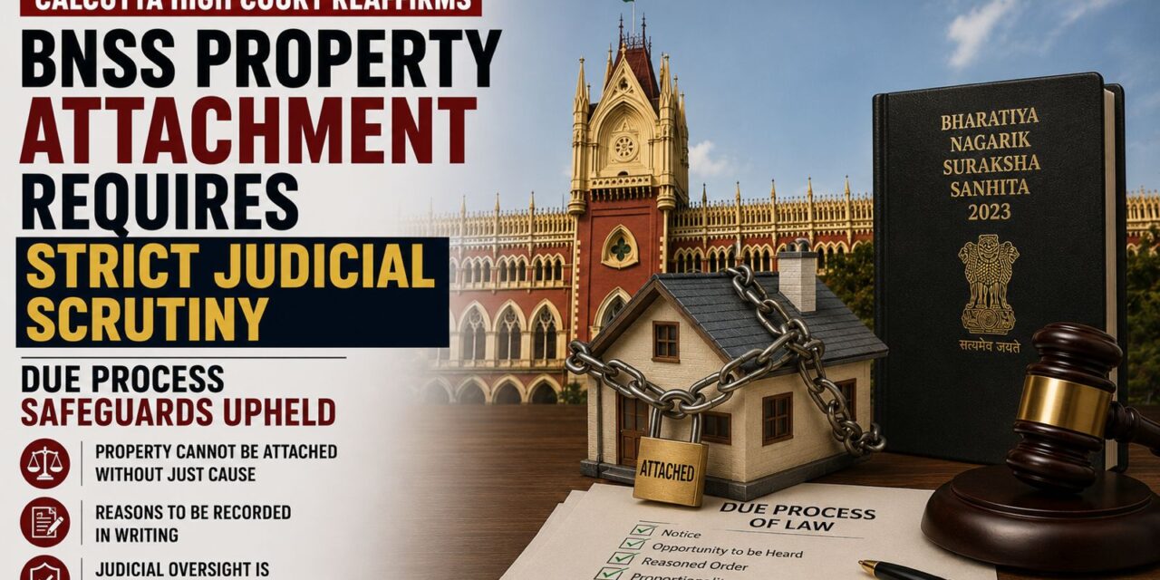 PRIME LEGAL | BNSS Property Attachment Requires Strict Judicial Scrutiny, Calcutta HC Reaffirms Due Process Safeguards