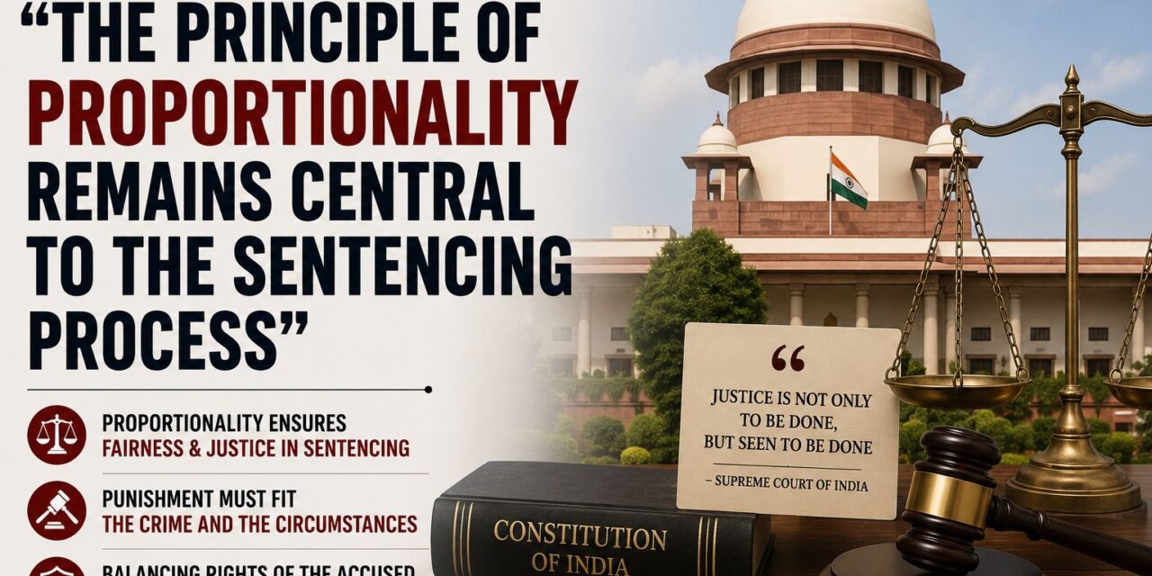 PRIME LEGAL | Supreme Court Reiterates: “The Principle of Proportionality remains Central to the Sentencing Process”